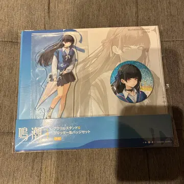 명조 로손 치사키 콜라보 아크릴 스탠드 글리터 캔뱃지 세트