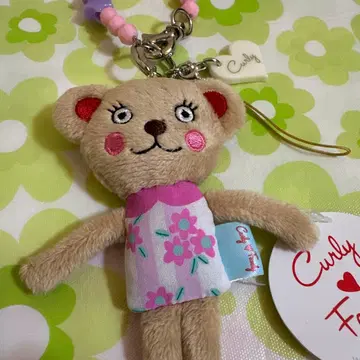 컬리 컬렉션 마스코트 참 핑크 곰