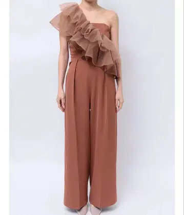 lagunamoon LADY 튤 컬러 베어 팬츠 드레스 다크 오렌지 S