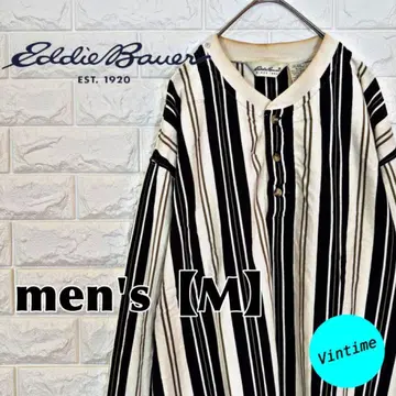 V924 [Eddie Bauer] 긴팔 헨리넥 셔츠 [남성용 M]