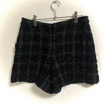 리에스 멜로즈 숏팬츠(L) 니트 체크 블랙 걸리시