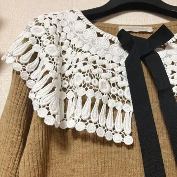 새상품급 Rinascimento 리나시멘토 코튼 레이스 리본 리브 니트