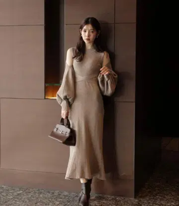 택없는 새상품 Rirandture 4WAY 케이블 원피스 SET 2 모카