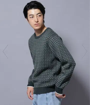 [새상품] 나노 유니버스 다크 그린 니트 스웨터