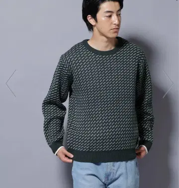 [새상품] 나노 유니버스 다크 그린 니트 스웨터
