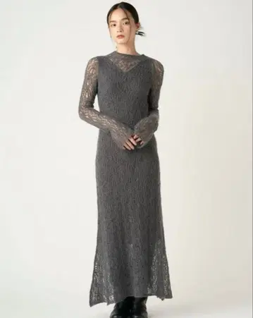 FRAYID 완판 레이스 니트 원피스