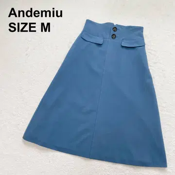 [ 새상품급 ] 안데뮤 하이웨스트 미디 스커트 A라인 고급 ( 904 )