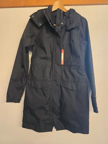 The North Face 후드 부착 블랙 롱 나일론 자켓