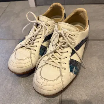 24cm 가죽 레트로 스타일 화이트 스니커즈