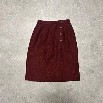 00s 빈티지 빨간색 스트라이프 무늬 타이트 스커트