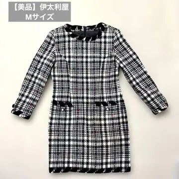 [새상품급] 이타리야 트위드 무릎 기장 원피스 M 사이즈 데이트 경사