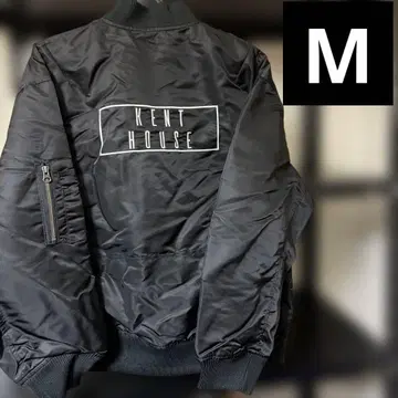 미사용 켄트하우스 백 자수 MA-1 블랙 블루종 자켓