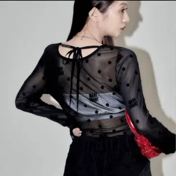 MARY QUANT x PUBLUX 마리콴트 시어 셔츠 긴팔