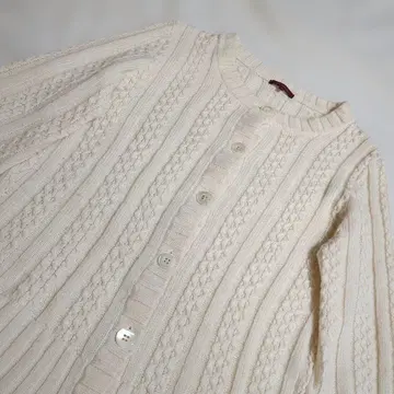 AMACA 아마카 케이블 짜임 니트 가디건 40 알파카 혼방