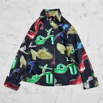 폴스미스 하이힐 펌프스 패턴 셔츠 허리 쉐이프 커프스 블랙