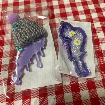 비와코 아크릴 키링 보라색 질질