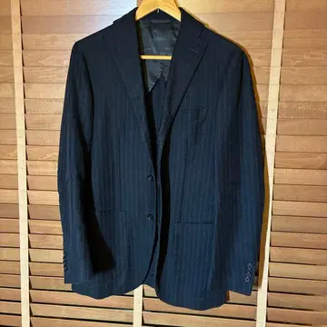 BEAMS 테일러드 자켓 스트라이프 블랙