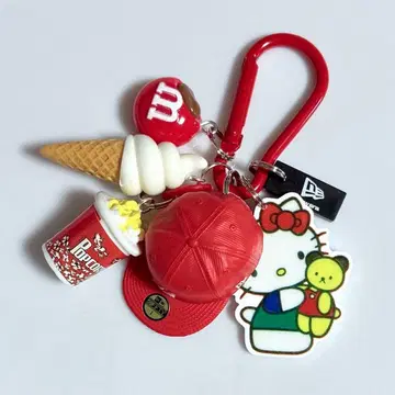 찰랑찰랑 키링 찰랑찰랑 가챠가챠 뉴에라 빨간색