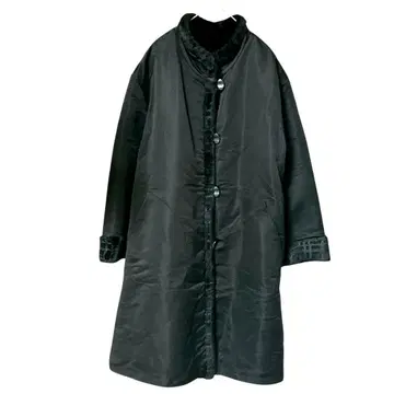 레리안 일본제 퍼 롱 코트 리버서블 격자 무늬 블랙 9호 R23