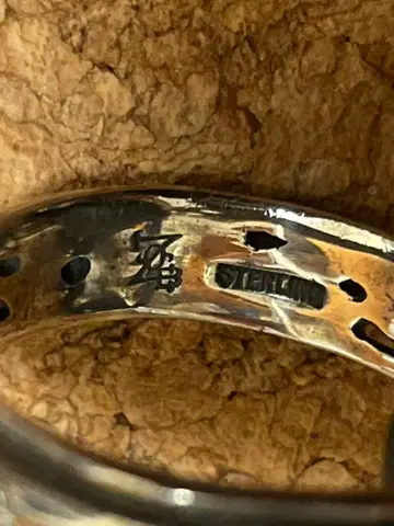 감사 가격 실버 925 반지 가죽 팔찌