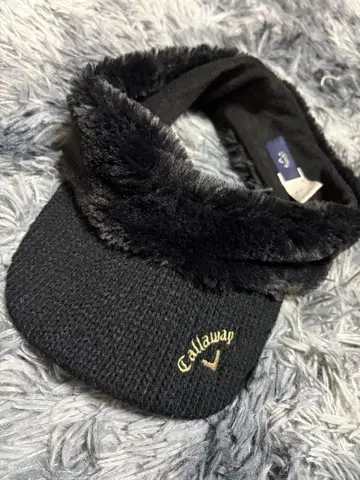 캘러웨이 퍼 선바이저 프리 사이즈 블랙 체크 무늬