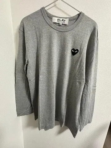 PLAY 그레이 롱 슬리브 T셔츠 XL