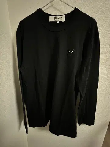 PLAY 블랙 롱 슬리브 T셔츠 XL