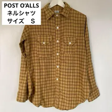 USA제 POST O'ALLS 포스트 오버올즈 긴팔 플란넬 셔츠 S 베