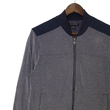 [새상품급] 바나나리퍼블릭 니트 블루종 바이컬러 네이비 코튼 M