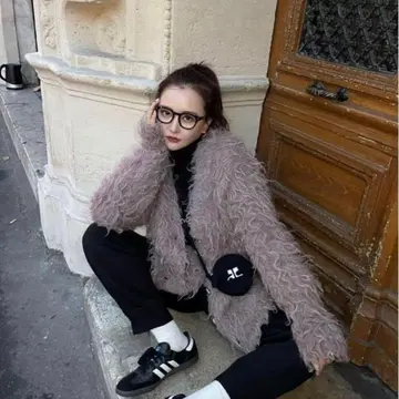 THE TOE 가디건 모브 핑크