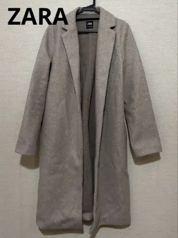 자라 롱 코트 여성용 M 사이즈 베이지
