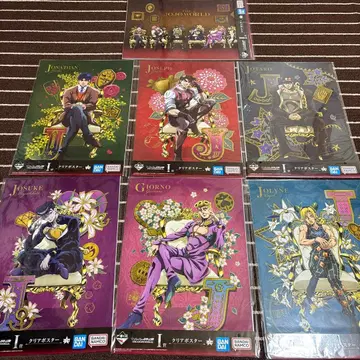 제일복권 죠죠 월드 I상 클리어 포스터 컴플리트 7종