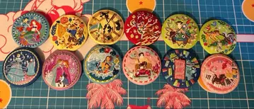 디즈니 자수 캔뱃지 12종 세트