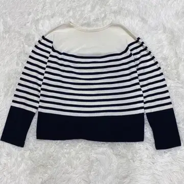 GEORGES RECH 여성용 긴팔 니트 S 보더 울 이토킨