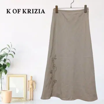 zB1044 [ L ] K OF KRIZIA 패널 라인 스커트 보타니컬