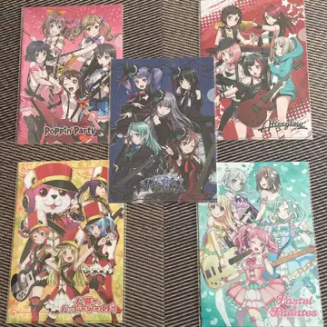 미개봉 뱅드림! 초기 A4 클리어 파일 5장