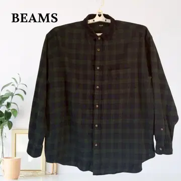 zB1029 [ L ] BEAMS 코듀로이 셔츠 박스 실루엣