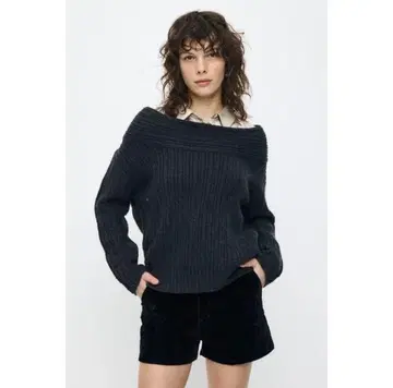 MOUSSY 오버 립 오프 숄더 상의