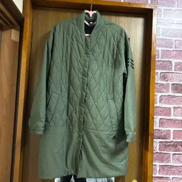 adidas 퀼팅 자켓 F 사이즈 올리브 그린