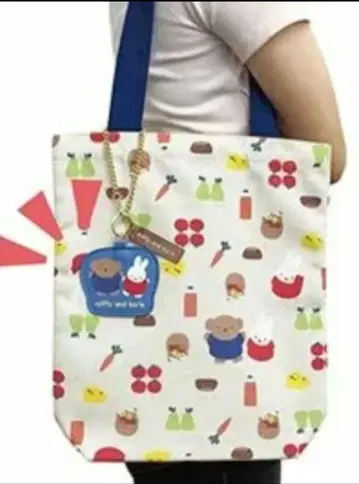 우체국 한정판 미피 토트백 참 포함 에코백 miffy