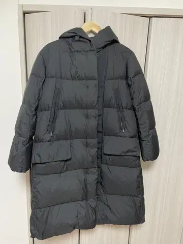 UNIQLO+J 블랙 롱 다운 자켓 M