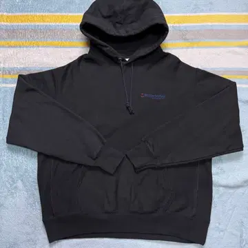 [ 새상품급 ] Champion 리버스 위브 후드티 XL 블랙 기업 로고