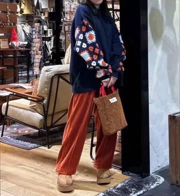 니코앤드 크로셰 콤비 풀오버