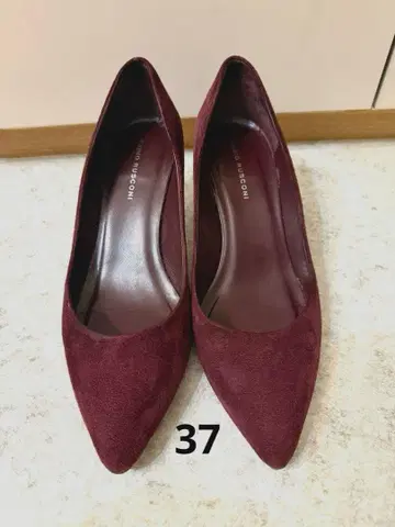 파비오 루스코니 스틸레토 펌프스 스웨이드 37 보르도