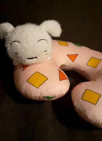 짱구는 못말려(크레용 신짱) 오네무리 봉제 인형 넥 필로우 시로