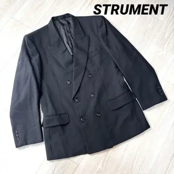 [ STRUMENT ] 더블 브레스트 포멀 슈트 테일러드 자켓 블랙