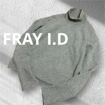 새상품급 FRAY I.D 터틀넥 니트 스웨터 그레이 체형 커버 F
