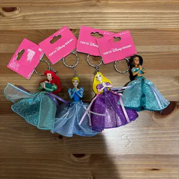 디즈니 프린세스 키링 4체 세트