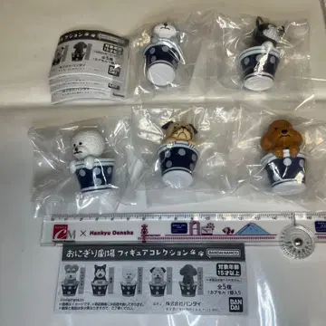 가챠의 오니기리 극장 피규어 컬렉션의 전 5종 컴프 세트입니다.