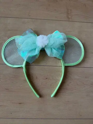 미키 귀 모양 머리띠 민트 그린